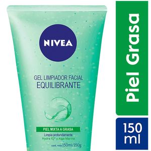 Gel Limpiador Equilibrante Facial Nivea Piel Mixta a Grasa - Tubo 150 ML
