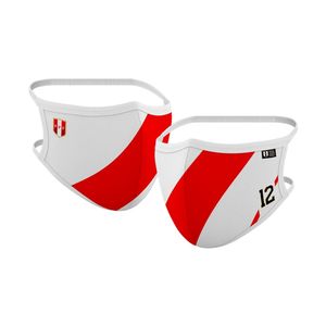 Mascarilla Oficial Selección Peruana Tela Blanca Adulto - Bolsa 1 UN