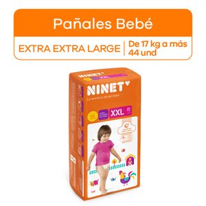Pañal Ninet Bebe Talla XXL - Bolsa 44 UN