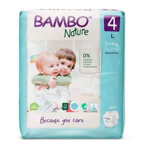 Pañales Bambo Nature Talla L - Bolsa 24 UN