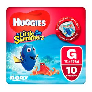 Pañales Huggies Little Swimmers Talla G - Bolsa 10 UN