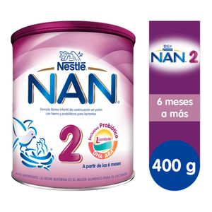 NAN® 2 Fórmula Láctea Infantil de Continuación en Polvo - Lata 400 G