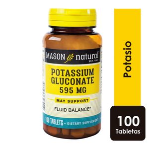 Potassium Gluconate 595mg Tabletas - Frasco 100 UN