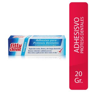 Super Adhesivo Fitty Dent para Prótesis Dentales - Tubo 20 G
