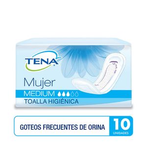Toalla para Goteos TENA Mujer Medium - Bolsa 10 UN