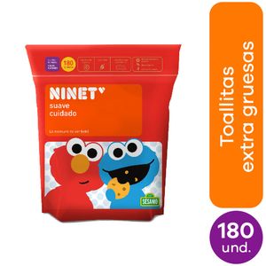 Toallas Húmedas Ninet Sesamo Suave Cuidado - Bolsa 180 UN