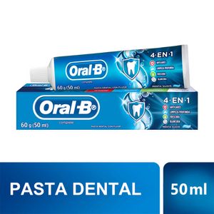 Pasta Dental Oral-B Complete 4En1 con Flúor - Tubo 60 G