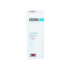 Acniben Control de Brillos y Granos Isdin Teen Skin Gel Crema - Tubo 40 ML