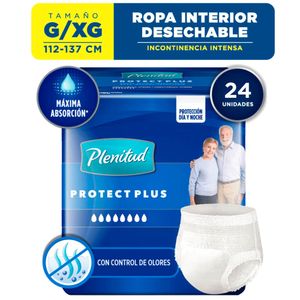 Ropa Interior Desechable Plenitud Protect Plus Talla G/XG - Bolsa 24 UN