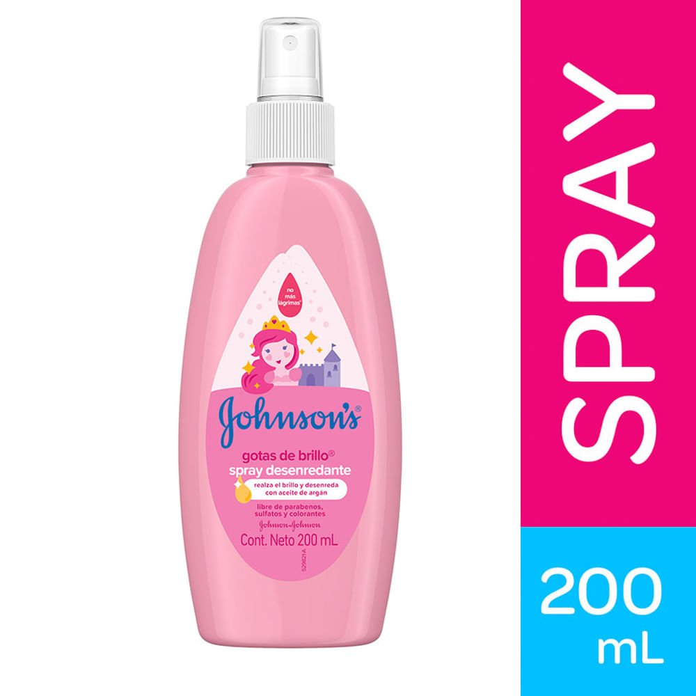 Loción Spray Para Peinar Fragancia Gotas de Brillo Johnson´s Baby Para ...