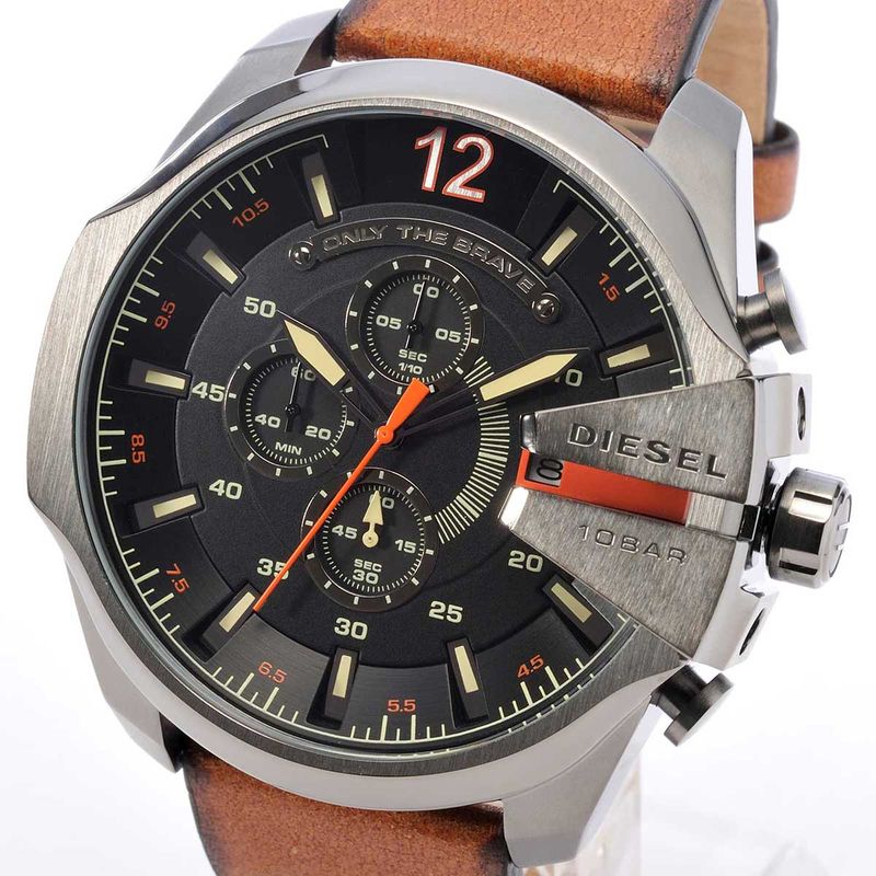 Reloj Diesel Mega Chief DZ4343 Para Hombre Fecha Cron metro Correa