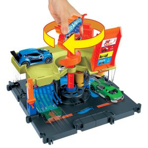 Set De Juego Hotwheels Autolavado De La Ciudad Hdr27