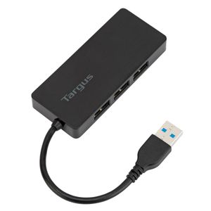 Hub Targus de conector USB a 4 puertos USB 3.0, negro