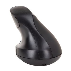 Mouse ergonómico inalámbrico vertical Radioshack, receptor usb, 1000 dpi, 5 botones, recargable, negro