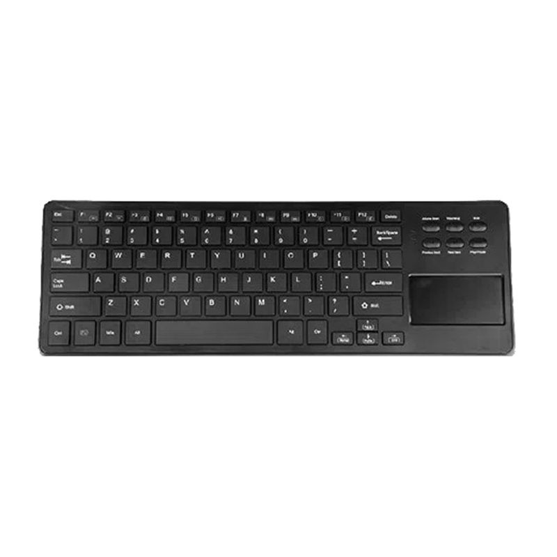 Teclado inalambrico Teraware touch pad membrana bluetooth 6 teclas especiales compatible smart TV usa pilas negro Real Plaza