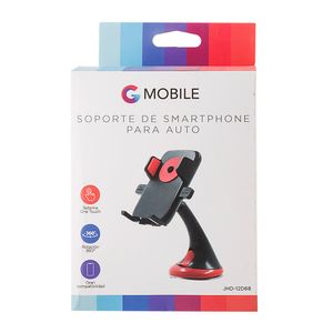 Soporte de celular para auto G Mobile one touch, rojo y negro