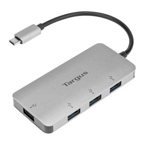 Hub Targus ACH226BT conector usb tipo C a 4 puertos usb, gris