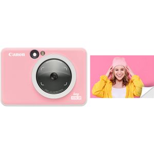 Cámara instantánea/impresora Canon IVY CLIQ2 con kit de 20 hojas de papel (rosa pétalo)