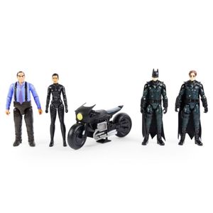 Figura Batman Set De 4 Personajes Y Motocicleta