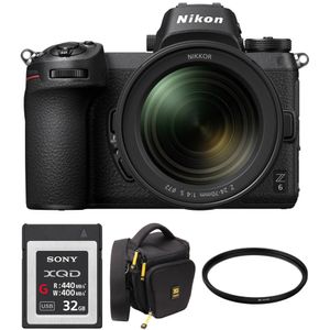 Cámara sin espejo Nikon Z6 con lente de 24-70 mm y kit de accesorios