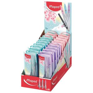 Compás MAPED Study Pastel Rosado/Celeste/Morado Surtido