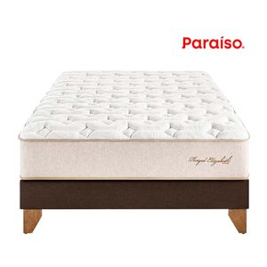 Cama Box Tarima Europea PARAISO Royal Elizabeth Chocolate King +2 Almohadas Viscoelásticas + Protector