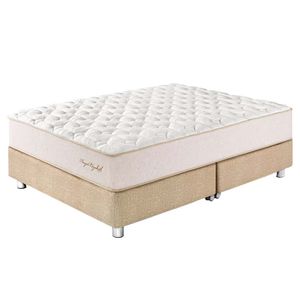 Cama Box Tarima PARAISO Royal Elizabeth Champagne King +2 Almohadas Viscoelásticas + Protector