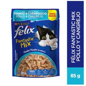 Comida para Gatos FELIX Adulto Pollo y Cangrejo Doypack 85gr