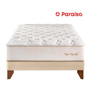 Cama Box Tarima Europea PARAISO Royal Elizabeth Champagne King +2 Almohadas Viscoelásticas + Protector
