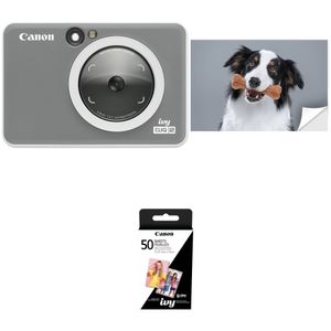 Cámara instantánea/impresora Canon IVY CLIQ2 con kit de 50 hojas de papel (carbón)