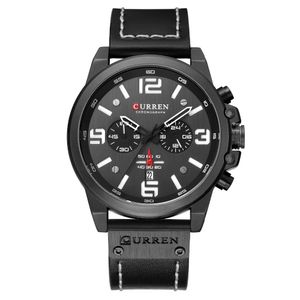 Reloj Hombre CURREN 8314 Correa Cuero Cronógrafos