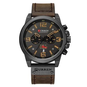 Reloj Hombre CURREN 8314 Correa Cuero Cronógrafos