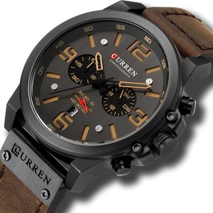 Reloj Hombre CURREN 8314 Correa Cuero Cronógrafos