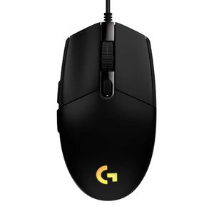 Mouse gamer alámbrico Logitech G203 Lightsync, usb, 8000 dpi, 6 botones, luces RGB, negro