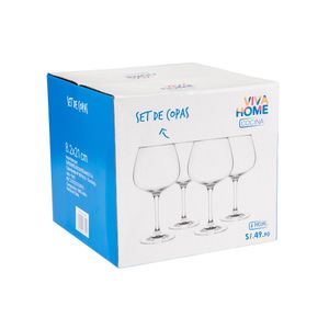 Set de Copas de Gin Tonic VIVA HOME Caja 4un