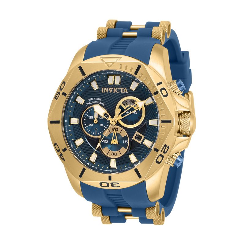 Reloj azul con discount dorado