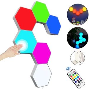 Luz LED hexagonal 6 piezas