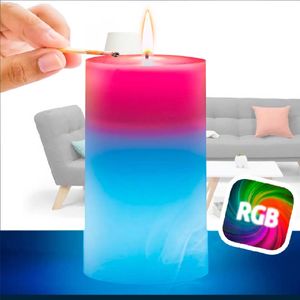 Vela Real Mágica Cera Luz LED Incorporada
