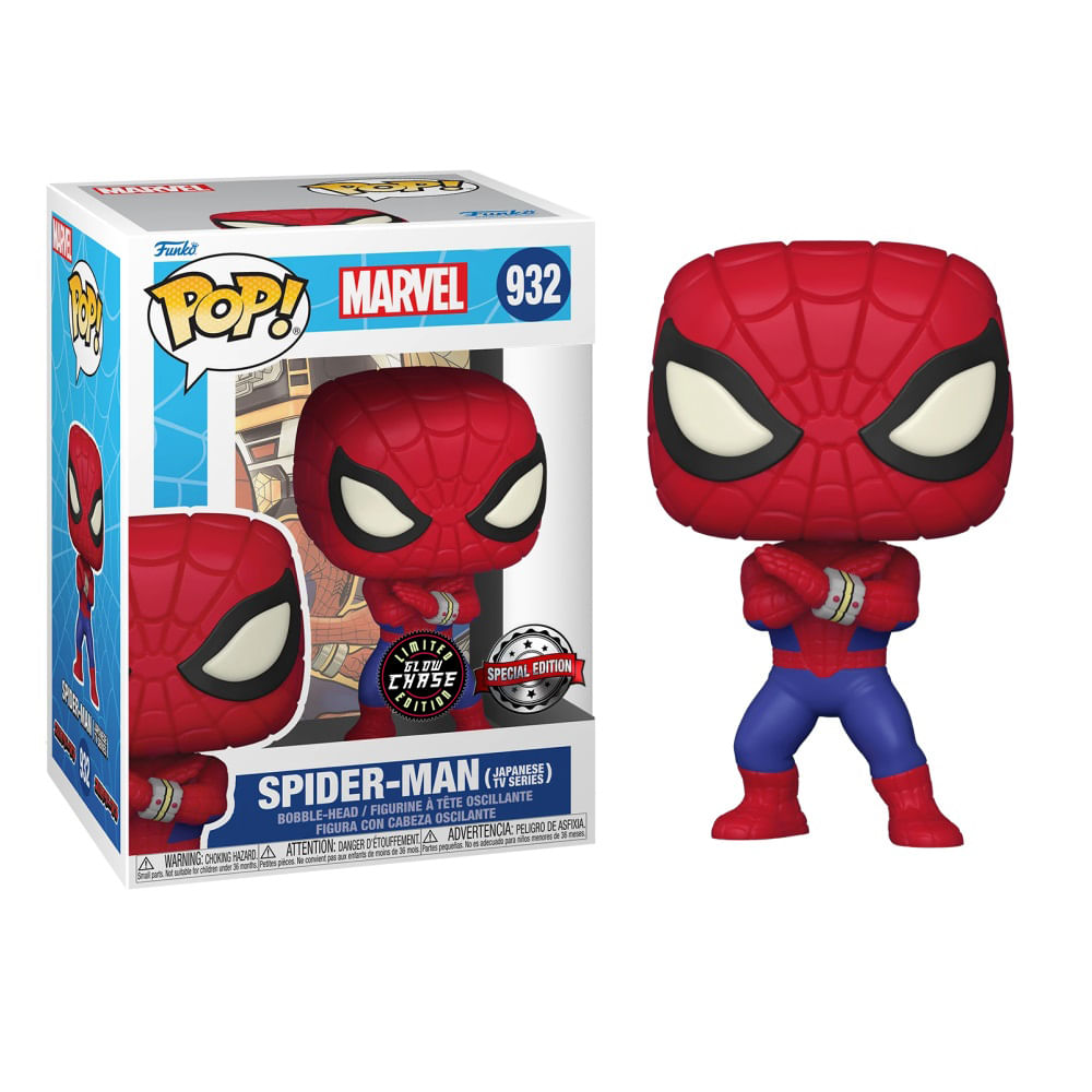 Funko Pop Spiderman Hombre Araña Japanese Tv Series Chase Edition Glow Real Plaza