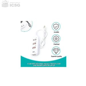Concentrador USB 4 en 1 puertos USB 2.0 - Blanco