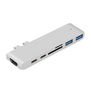 7 en 1 Tipo C a HDMI USB 3.0 + TF Micro SD Lector de Tarjetas HUB