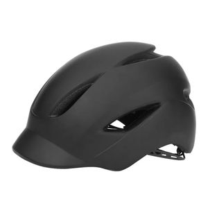 Casco urbano Yoloon M/L led rojo, 9 agujeros, correa de nylon, negro