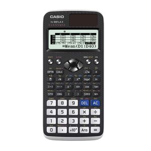 Calculadora científica Casio Classwiz 12 dígitos, 253 funciones, funciona a pila y energía solar, negro