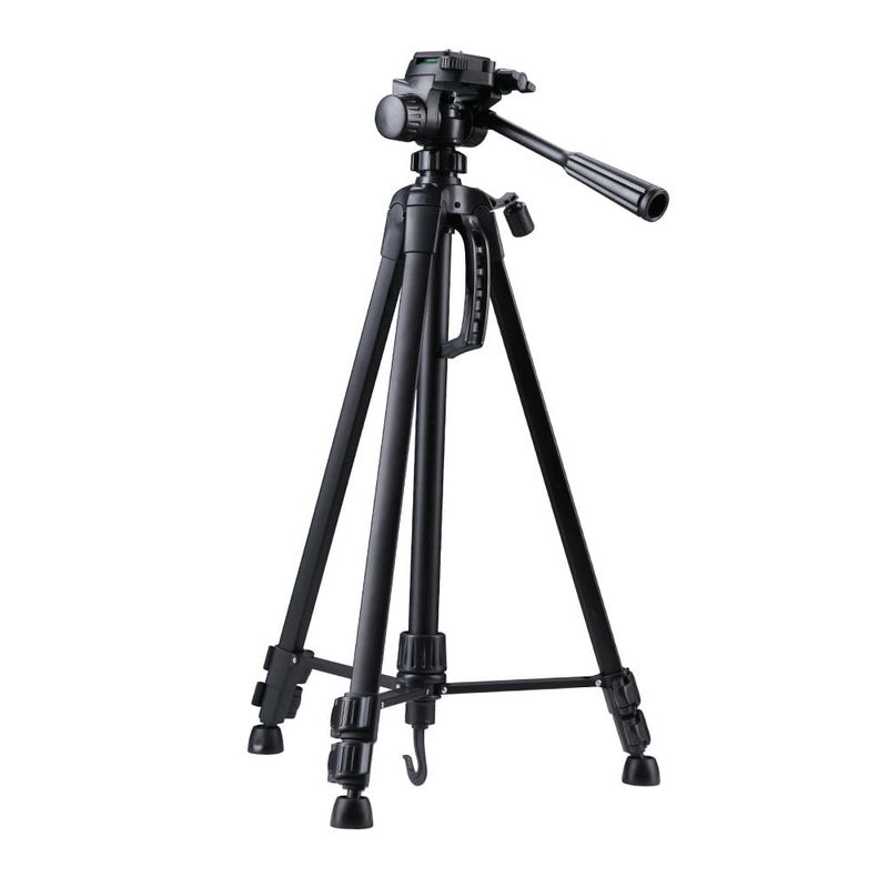 Trípode para cámara fotográfica, altura de 66 cm - 167 cm, compatible con  Nikon, Canon, Sony, cabezal giratorio 360°, aluminio, carga máx. 3 kg