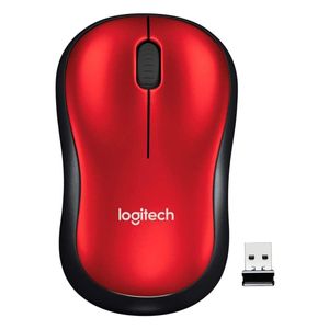 Mouse Logitech M185 Wireless Inalámbrico Rojo - 910-003635