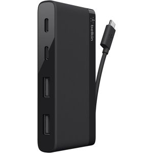 Mini Hub Belkin SuperSpeed 4-Port USB 3.1 Gen 1 Type-C Negro - F4U090BTBLK