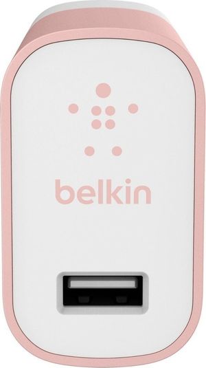 Cargador Belkin 24A de pared con conector USB Oro Rosa - F8M731DQC00