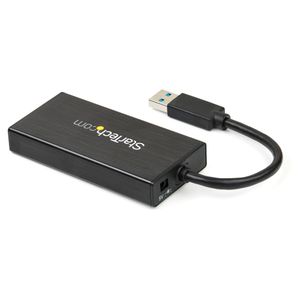 Hub Startech 3 Puertos USB 3.0 UASP de Aluminio Ethernet Gigabit - ST3300GU3B