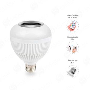 Foco LED RGB con Parlante Bluetooth