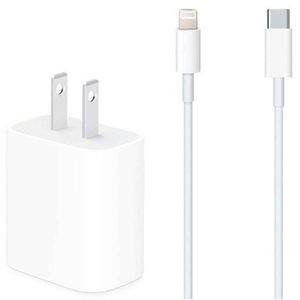 Cargador Apple de Carga Rápida USB C de 20W + Cable Lightning a USB C 1m